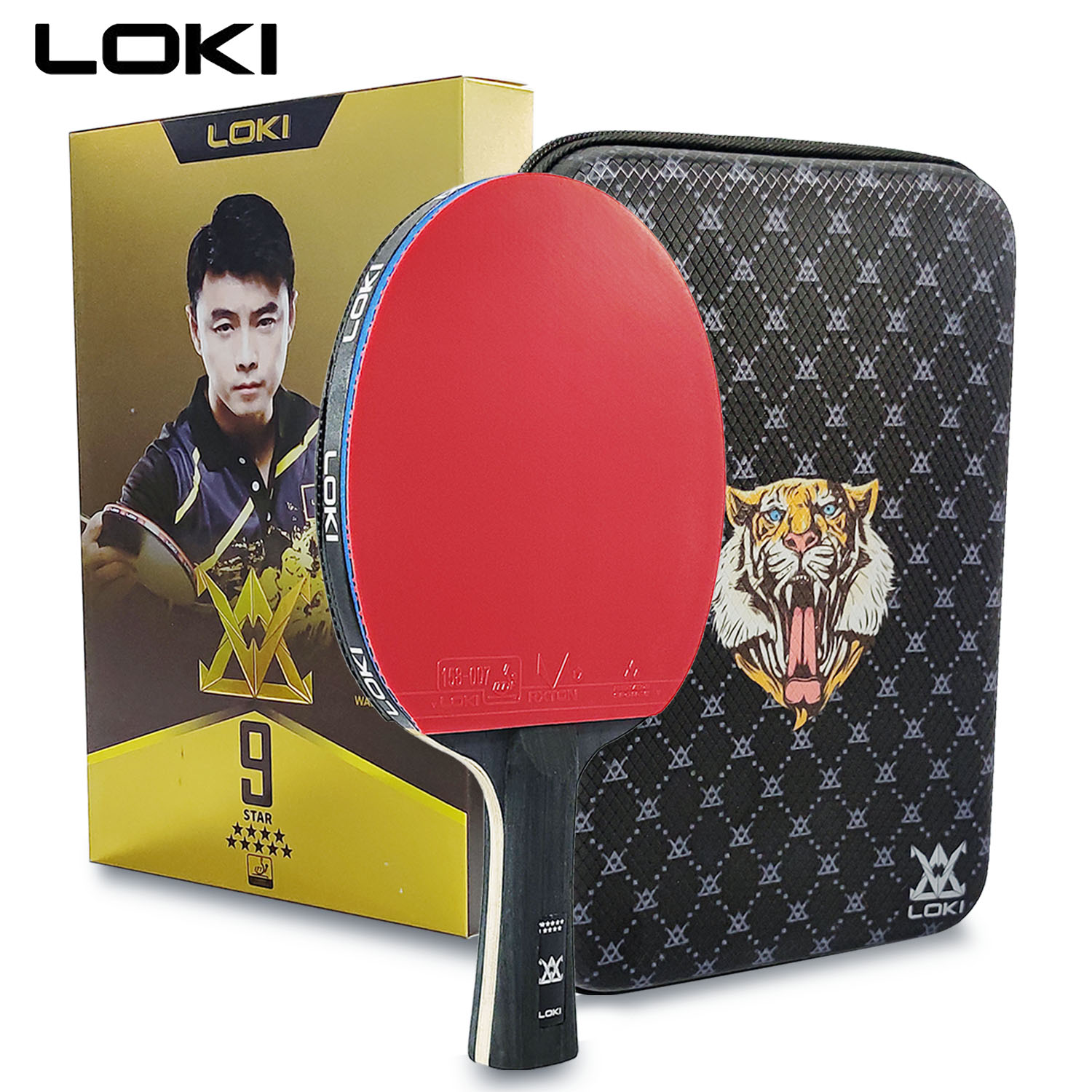 Badminton Racket Carbon - Rakieta do tenisa stołowego LOKI 9