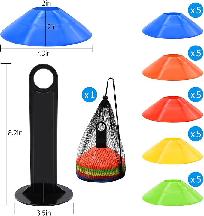 Kegle treningowe z logo, stożk – Football Training Cone recenzja i cena